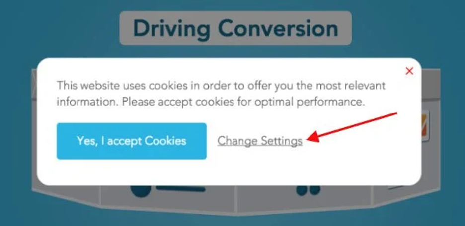 GDPR example accept cookies